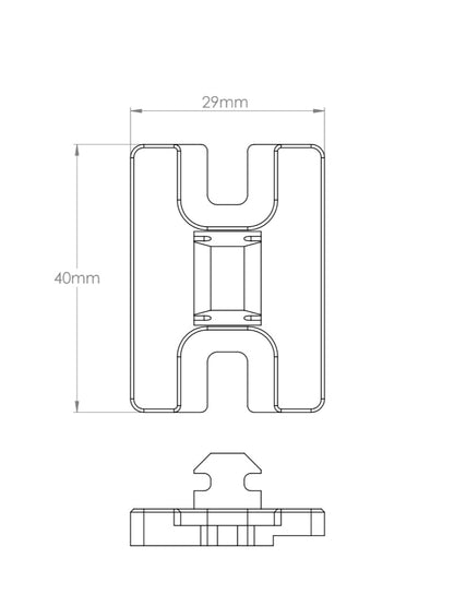 Camec Caravan Door Parts - Catches for 3 Point Door - Aluminium Remote Clips