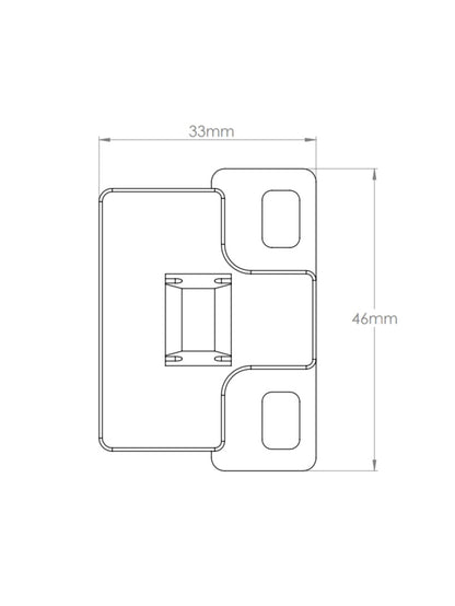 Camec Caravan Door Parts - Catches for 3 Point Door - Aluminium Remote Clips