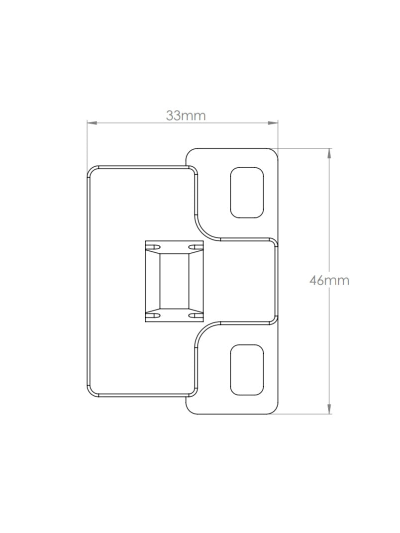 Camec Caravan Door Parts - Catches for 3 Point Door - Aluminium Remote Clips